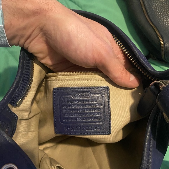 Blue abs yellow Coach crossbody - Picture 2 of 2